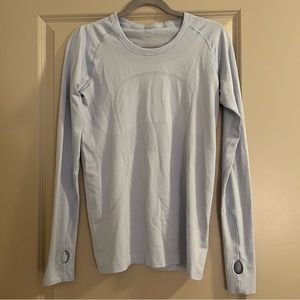 Baby blue lululemon swiftly tech long sleeve